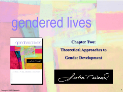 Theoretical Approaches to Gender Development