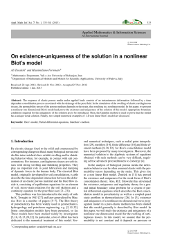 On existence-uniqueness of the solution in a nonlinear Biot`s model