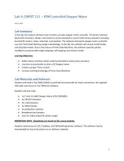 Lab 9 CMPET 211 Stepper Motor Binary Interface with FSM