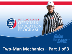 Part 1 - Utah Lacrosse Officials Association
