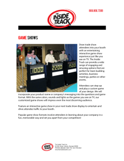 Game shows - The Inside Track
