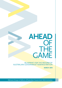 Ahead of the Game: Blueprint for Reform of Australian