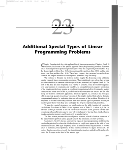 Additional Special Types of Linear Programming Problems