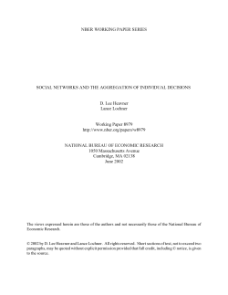 Social Networks and the Aggregation on Individual Decisions