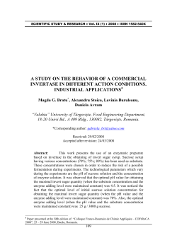 a study on the behavior of a commercial invertase in different action