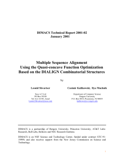 Multiple Sequence Alignment Using the Quasi