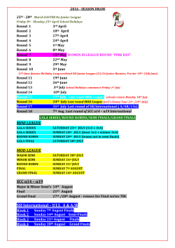 MINI LEAGUE MOD LEAGUE SCC u14 &ndash; u19 SSJ International