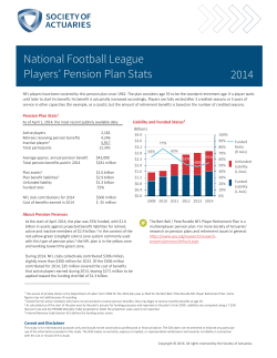 National Football League Player`s Pension Plan Stats