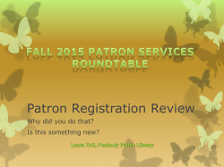 Making Patron Registration Work for You