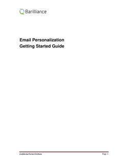 Email Personalization Getting Started Guide