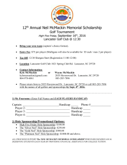 2nd Annual Neil McMackin Memorial Golf Tournament