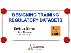 DESIGNING TRAINING REGULATORY DATASETS