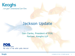 Ministry of Justice RTA PI Reform