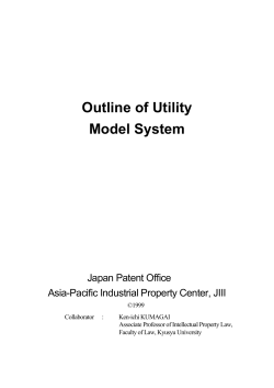 Outline of Utility Model System
