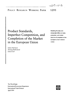 Product Standards, Imperfect Competition, and in the European Union