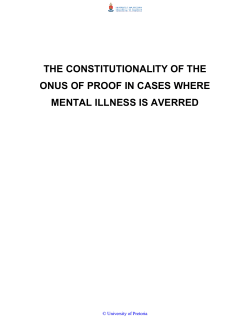 the constitutionality of the onus of proof in cases where mental