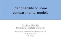 Model: Unknown parameters: Identifiability