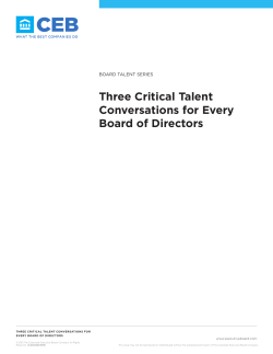Three Critical Talent Conversations for Every Board of Directors