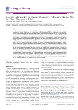 Systemic Inflammation in Chronic Obstructive Pulmonary Disease
