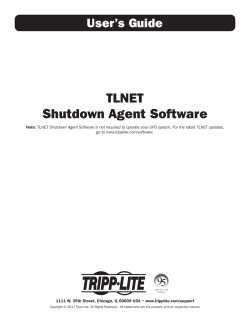 TLNET Shutdown Agent Software
