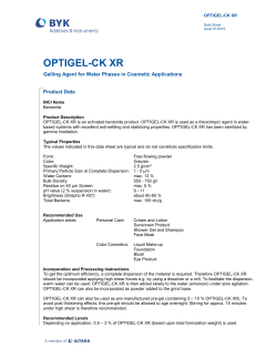 OPTIGEL-CK XR_Data Sheet 01-2016