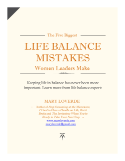 Mary LoVerde eBook Life Balance.pptx