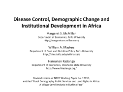 Disease, Demography and Institutional