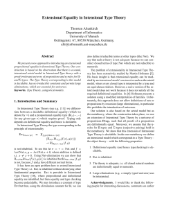 Extensional Equality in Intensional Type Theory