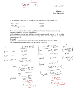 Chapter 05 Cost Estimation