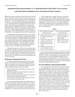 Implementing Assessment in a Standardized One