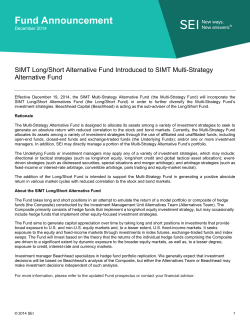 SIMT Long/Short Alternative Fund Introduced to SIMT Multi