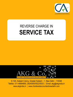 service tax - Chartered accountants in south Delhi, India