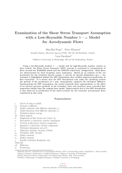 Examination of the Shear Stress Transport Assumption with a Low
