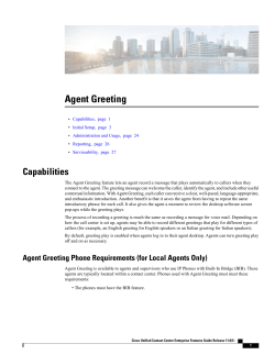 Agent Greeting