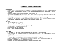 Elk Ridge Recess Game Rules