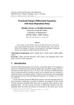 Fractional Integro-Differential Equations with State