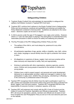 Club Safeguarding Policy Template