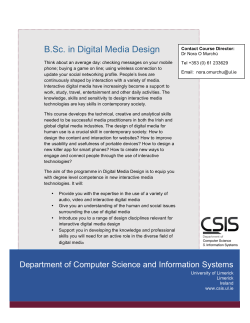 B.Sc. in Digital Media Design