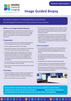 Image Guided Biopsy - Wesley Medical Imaging