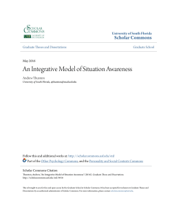 An Integrative Model of Situation Awareness