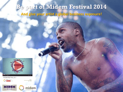 Midem &ndash; The international music market where ideas grow