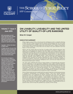 on livability, liveability and the limited utility of quality-of