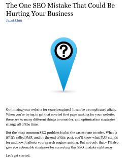 The One SEO Mistake That Could Be Hurting Your Business