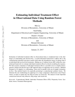 Estimating Individual Treatment Effect in Observational Data