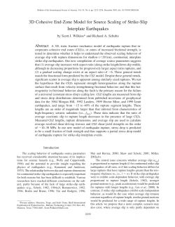 3D Cohesive End-Zone Model for Source Scaling of Strike
