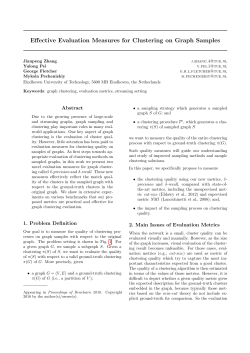 Effective Evaluation Measures for Clustering on Graph Samples