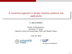 A variational approach to doubly nonlinear problems and applications