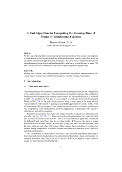 A Fast Algorithm for Computing the Running