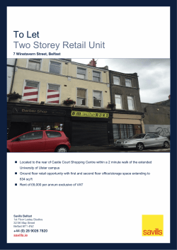 To Let Two Storey Retail Unit