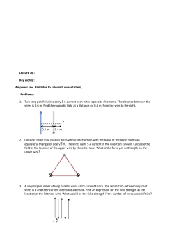 Lecture 16 : Key words : Ampere`s law, Field due to solenoid, current